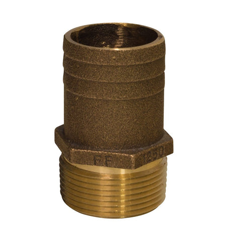 GROCO 1/2" NPT x 3/4" Bronze Full Flow Pipe to Hose Straight Fitting - FF-500 - CW72853 - Avanquil