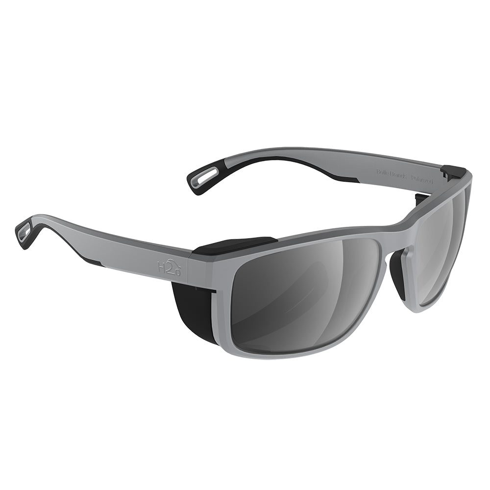 H2Optix Reef Sunglasses Matt Grey, Grey Silver Flash Mirror Lens Cat.3 - AntiSalt Coating w/Floatable Cord - H2010 - CW87259 - Avanquil