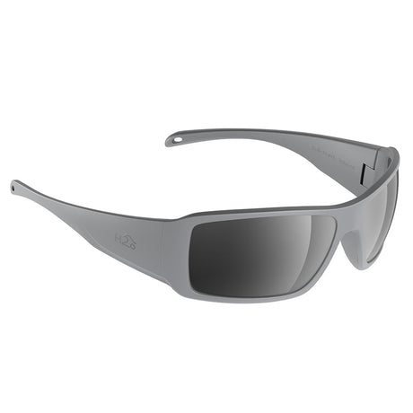 H2Optix Stream Sunglasses Matt Grey, Grey Silver Flash Mirror Lens Cat.3 - AntiSalt Coating w/Floatable Cord - H2022 - CW87263 - Avanquil