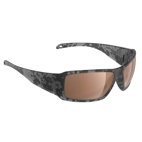H2Optix Stream Sunglasses Matt Tiger Shark, Brown Lens Cat.3 - AntiSalt Coating w/Floatable Cord - H2023 - CW87264 - Avanquil