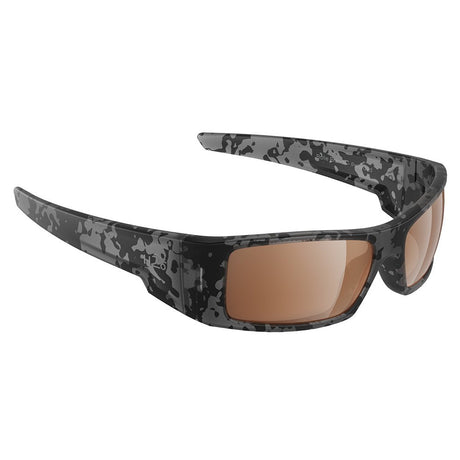 H2Optix Waders Sunglasses Matt Tiger Shark, Brown Lens Cat.3 - AntiSalt Coating w/Floatable Cord - H2015 - CW87268 - Avanquil