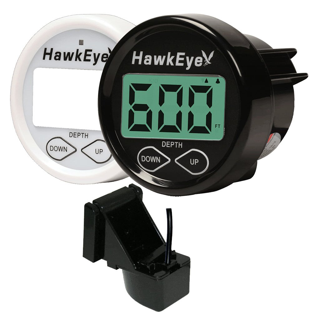 HawkEye DepthTrax 2BX In-Dash Digital Depth & Temp Gauge - Transom Mount - 600' - DT2BX-TM - CW80919 - Avanquil
