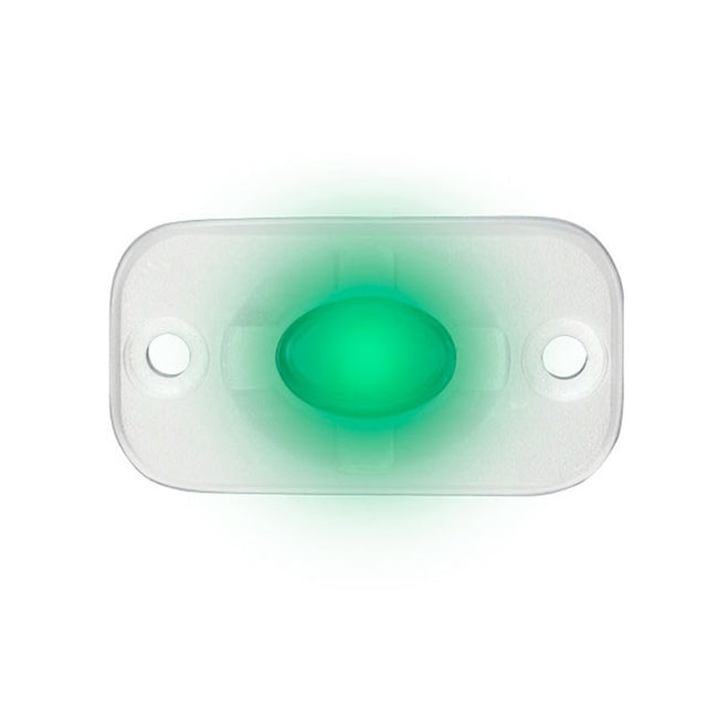 HEISE Marine Auxiliary Accent Lighting Pod - 1.5" x 3" - White/Green - HE-ML1G - CW69791 - Avanquil