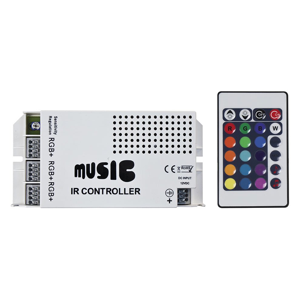 HEISE Sound Activated RGB Controller w/IR Remote - HE-RGBSAC-1 - CW74544 - Avanquil