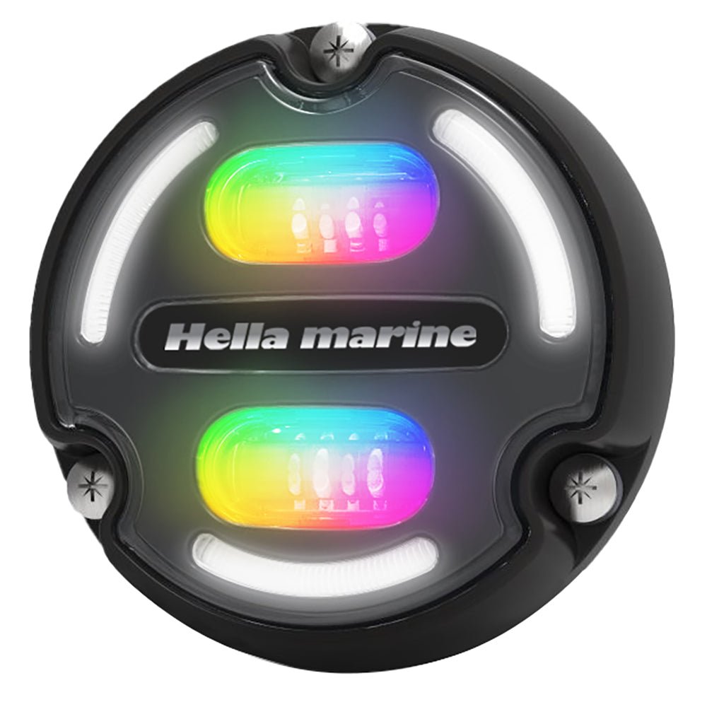 Hella Marine A2 RGB Underwater Light - 3000 Lumens - Black Housing - Charcoal Lens w/Edge Light - 016148-001 - CW90167 - Avanquil
