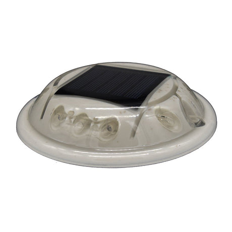 Hydro Glow C1R Round Solar Dock, Deck & Pathway Light - Red - CW76794 - Avanquil