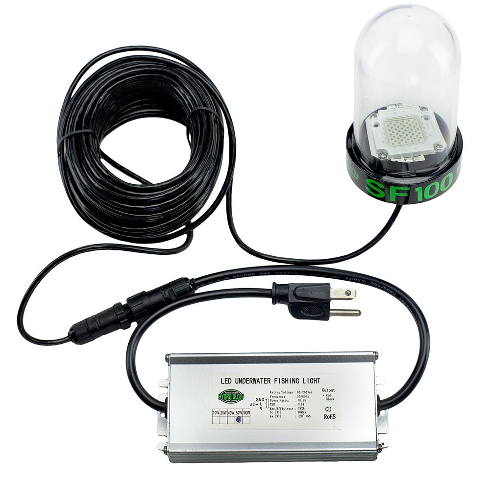 Hydro Glow SF100G 100W/120VVAC Underwater Dock Light - Green Anchored To Bottom - CW64979 - Avanquil