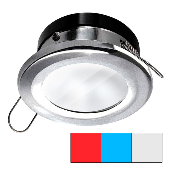 i2Systems Apeiron A1120 Spring Mount Light - Round - Red, Cool White & Blue - Brushed Nickel - A1120Z-41HAE - CW81407 - Avanquil