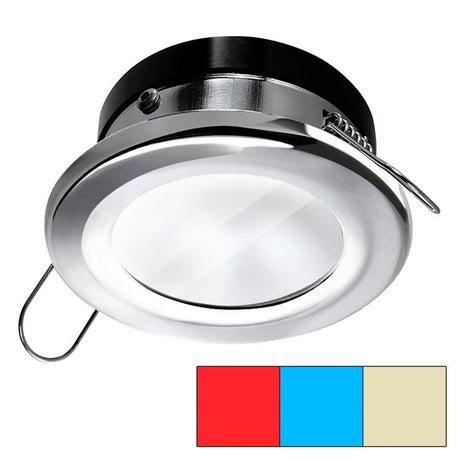 i2Systems Apeiron A1120 Spring Mount Light - Round - Red, Warm White & Blue - Polished Chrome - A1120Z-11HCE - CW81397 - Avanquil