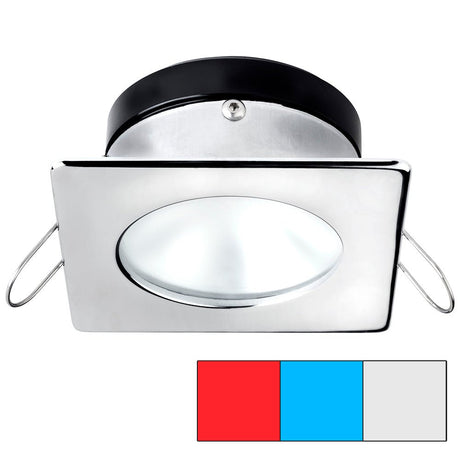 i2Systems Apeiron A1120 Spring Mount Light - Square/Round - Red, Cool White & Blue - Polished Chrome - A1120Z-12HAE - CW81404 - Avanquil