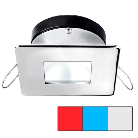 i2Systems Apeiron A1120 Spring Mount Light - Square/Square - Red, Cool White & Blue - Polished Chrome - A1120Z-14HAE - CW81406 - Avanquil