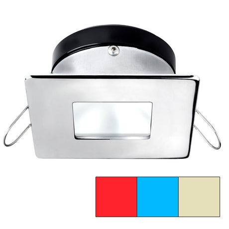 i2Systems Apeiron A1120 Spring Mount Light - Square/Square - Red, Warm White & Blue - Polished Chrome - A1120Z-14HCE - CW81405 - Avanquil