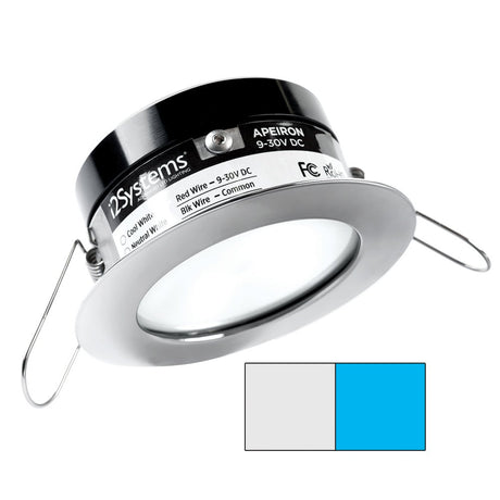 i2Systems Apeiron A503 3W Spring Mount Light - Cool White & Blue - Polished Chrome Finish - A503-11AAG-E - CW82101 - Avanquil