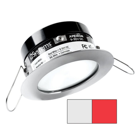 i2Systems Apeiron A503 3W Spring Mount Light - Cool White & Red - Polished Chrome Finish - A503-11AAG-H - CW82100 - Avanquil