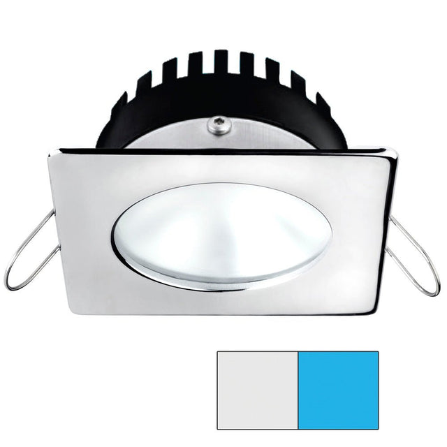 i2Systems Apeiron A506 6W Spring Mount Light - Square/Round - Cool White & Blue - Polished Chrome Finish - A506-12AAG-E - CW82172 - Avanquil