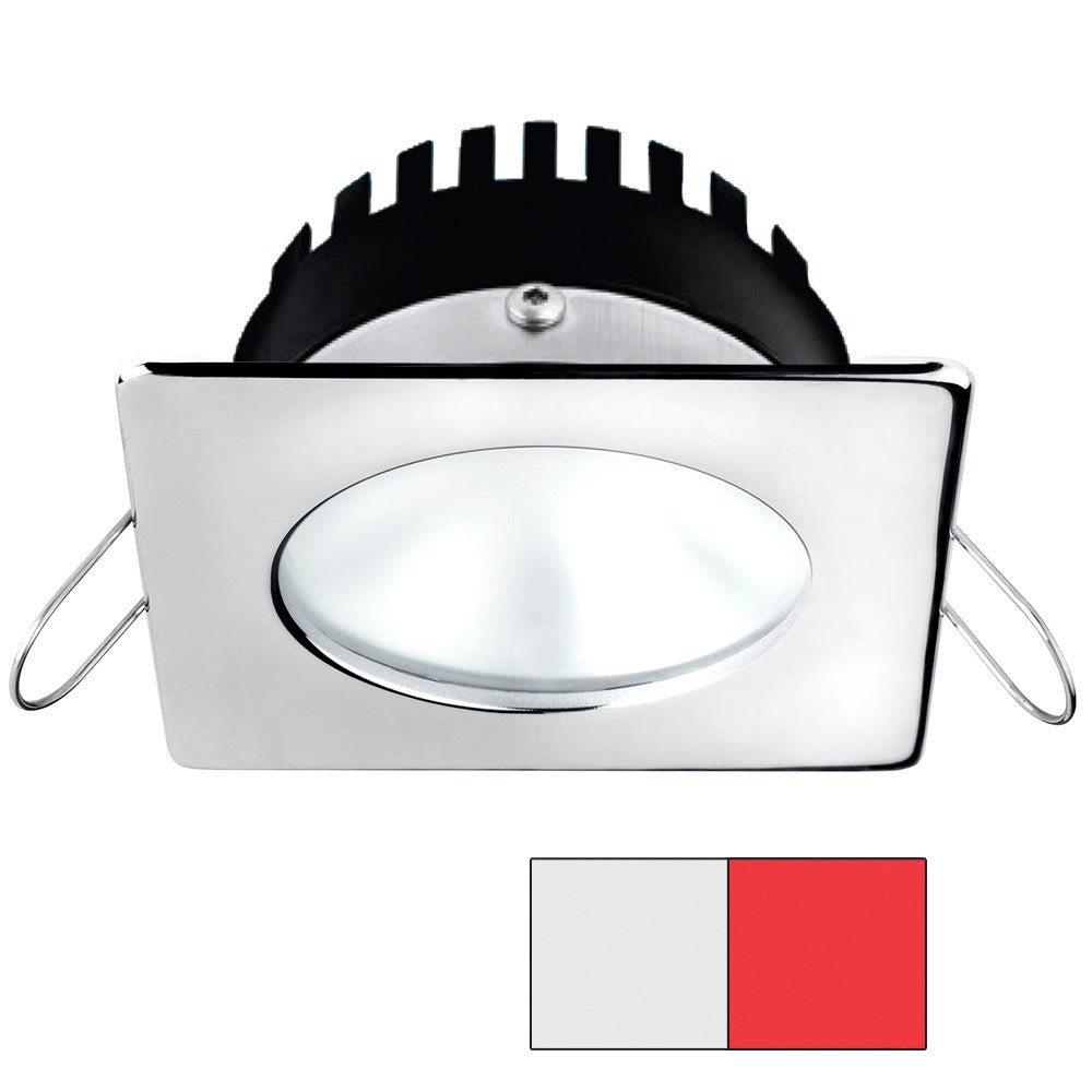 i2Systems Apeiron A506 6W Spring Mount Light - Square/Round - Cool White & Red - Polished Chrome Finish - A506-12AAG-H - CW82171 - Avanquil