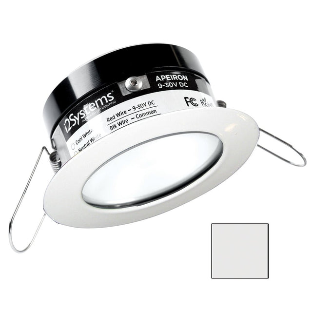 i2Systems Apeiron PRO A503 - 3W Spring Mount Light - Round - Cool White - White Finish - A503-31AAG - CW82238 - Avanquil