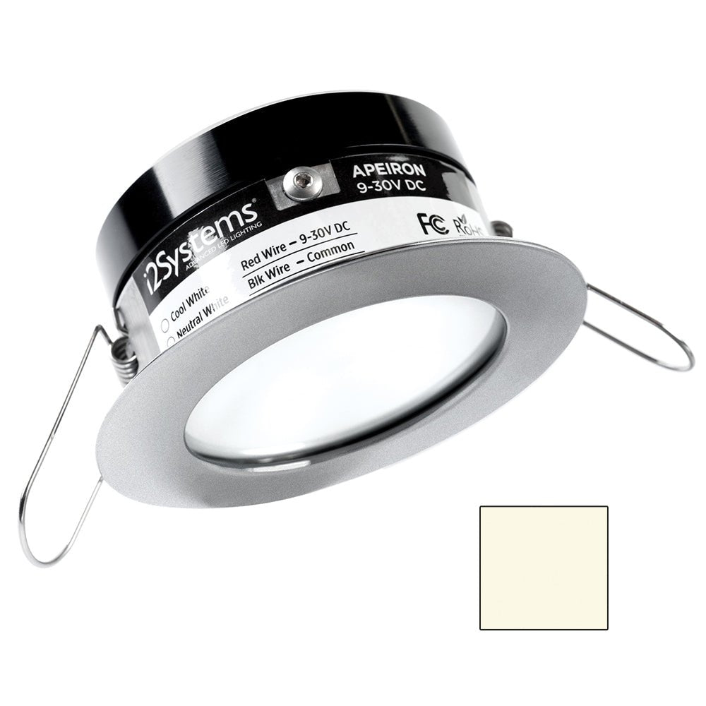 i2Systems Apeiron PRO A503 - 3W Spring Mount Light - Round - Neutral White - Brushed Nickel Finish - A503-41BBD - CW82209 - Avanquil