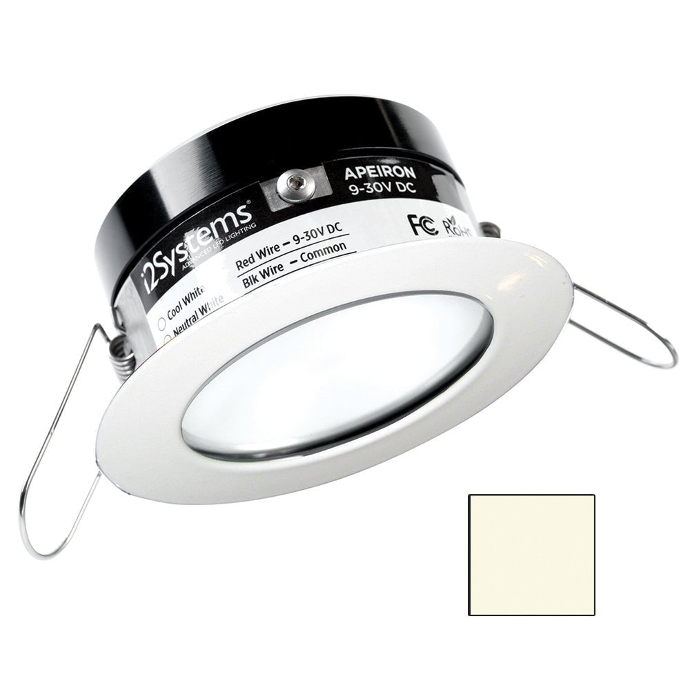 i2Systems Apeiron PRO A503 - 3W Spring Mount Light - Round - Neutral White - White Finish - A503-31BBD - CW82239 - Avanquil