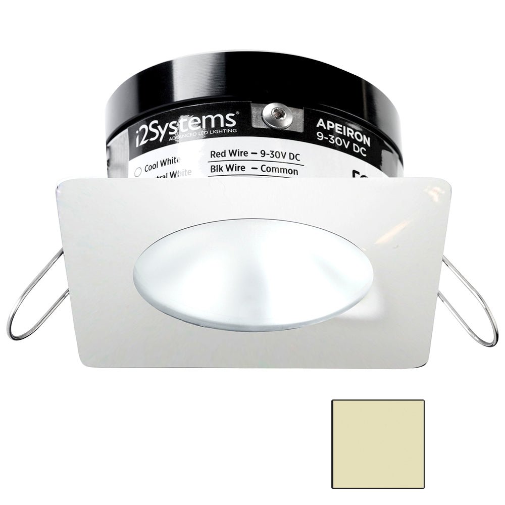i2Systems Apeiron PRO A503 - 3W Spring Mount Light - Square/Round - Warm White - White Finish - A503-32CBBR - CW82245 - Avanquil