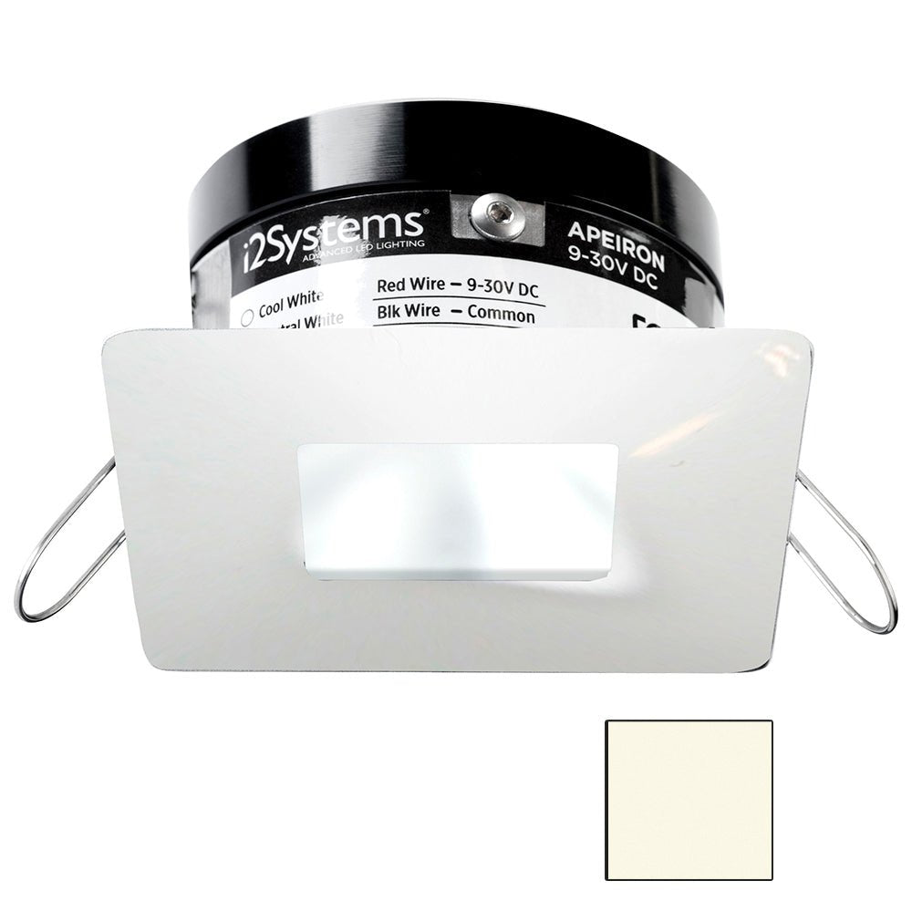 i2Systems Apeiron PRO A503 - 3W Spring Mount Light - Square/Square - Neutral White - White Finish - A503-34BBR - CW82249 - Avanquil