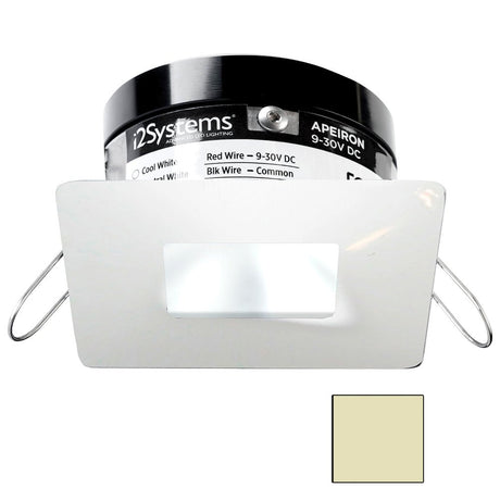 i2Systems Apeiron PRO A503 - 3W Spring Mount Light - Square/Square - Warm White - White Finish - A503-34CBBR - CW82250 - Avanquil