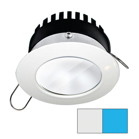 i2Systems Apeiron PRO A506 - 6W Spring Mount Light - Round - Cool White & Blue - White Finish - A506-31AAG-E - CW82257 - Avanquil