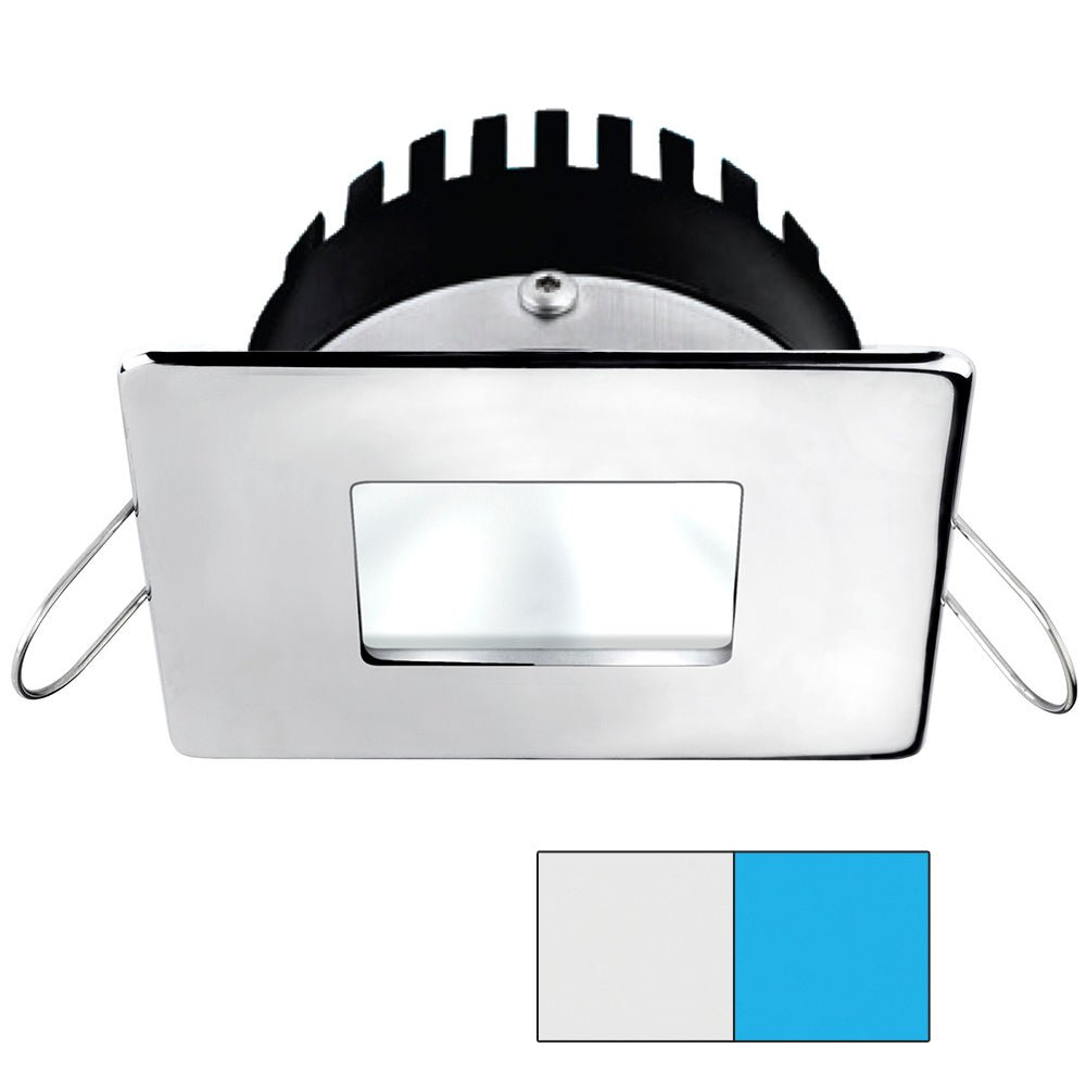 i2Systems Apeiron PRO A506 6W Spring Mount Light - Square/Square - Cool White & Blue - Polished Chrome Finish - A506-14AAG-E - CW82177 - Avanquil