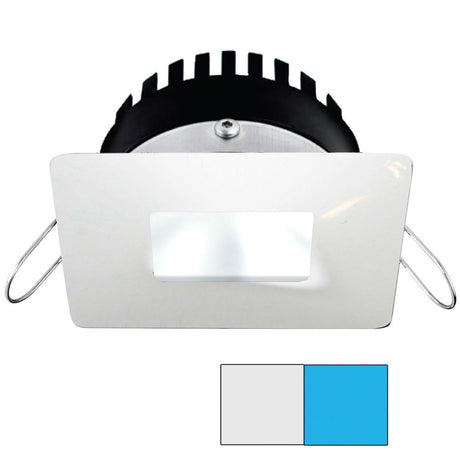 i2Systems Apeiron PRO A506 - 6W Spring Mount Light - Square/Square - Cool White & Blue - White Finish - A506-34AAG-E - CW82267 - Avanquil
