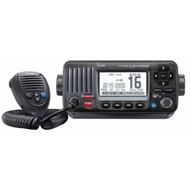 Icom M424G Fixed Mount VHF w/Built-In GPS - Black - M424G 41 - CW86266 - Avanquil