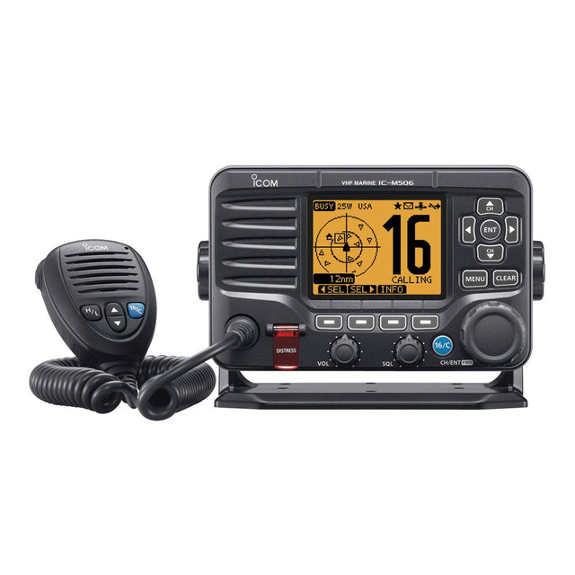 Icom M506 VHF Fixed Mount w/Front Mic, AIS & NMEA 0183/2000® - Black - M506 21 - CW51591 - Avanquil
