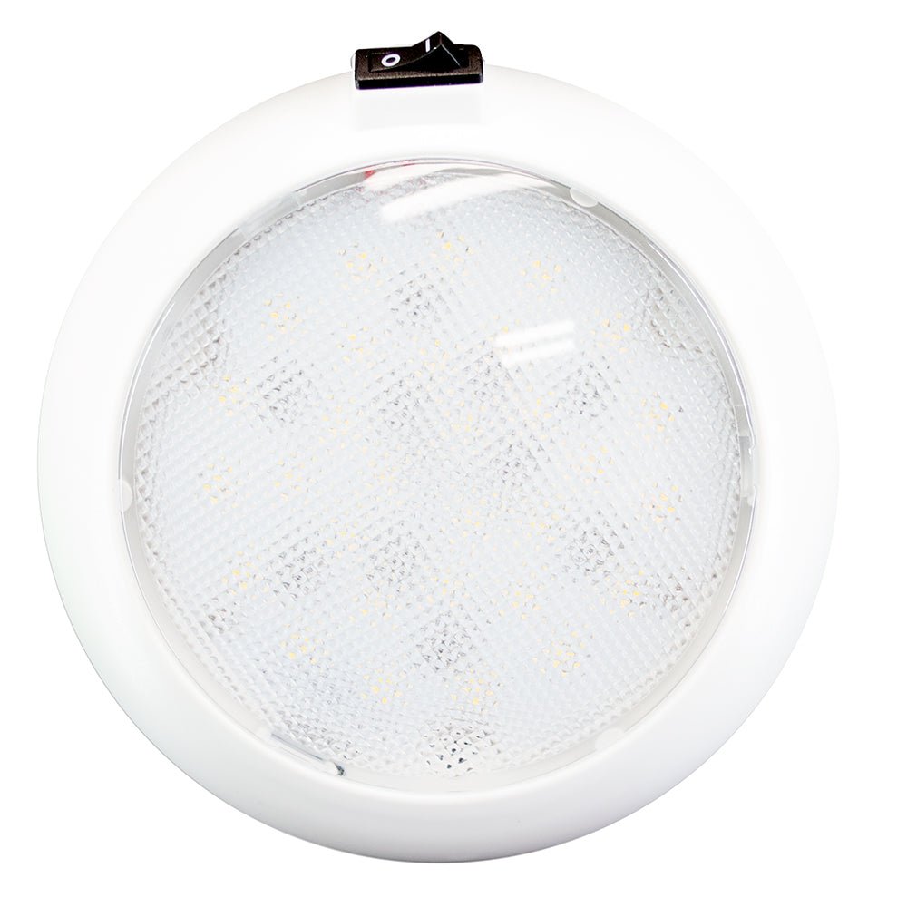 Innovative Lighting 5.5" Round Some Light - White/Red LED w/Switch - White Housing - 064-5140-7 - CW75199 - Avanquil