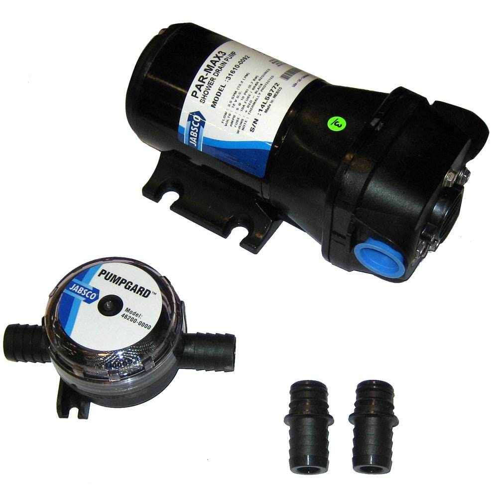 Jabsco PAR-Max 3 Shower Drain Pump 12V 3.5 GPM - 31610-0092 - CW31436 - Avanquil
