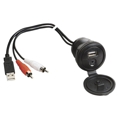 JENSEN USB & Auxiliary Audio Input Jack - 10' - JENAUX - CW35251 - Avanquil