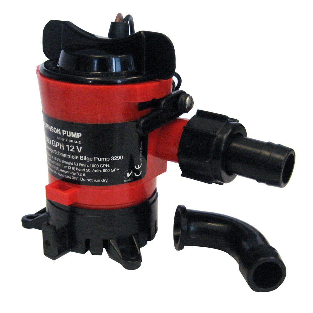 Johnson Pump 1000 GPH Bilge Pump 3/4" 12V Dura Ports - 32903 - CW38953 - Avanquil