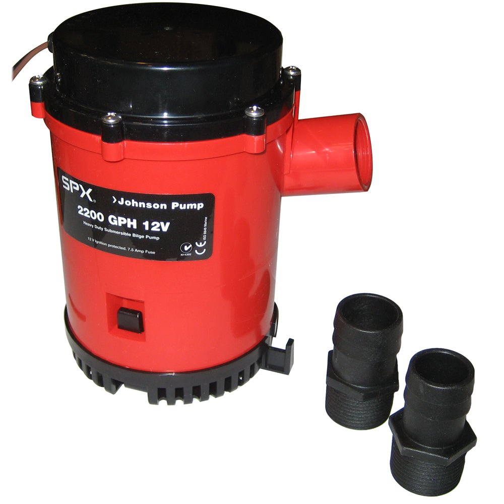 Johnson Pump 2200 GPH Bilge Pump 1-1/8" Hose 12V Threaded Port - 22004 - CW38956 - Avanquil