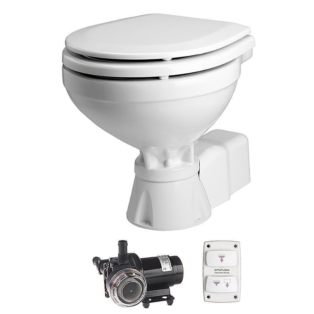 Johnson Pump AquaT Toilet Silent Electric Compact - 12V w/Pump - 80-47231-01 - CW79337 - Avanquil