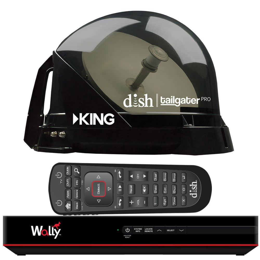 KING DISH® Tailgater® Pro Premium Satellite Portable TV Antenna w/DISH® Wally® HD Receiver - DTP4950 - CW73417 - Avanquil
