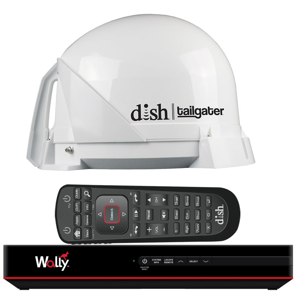 KING DISH® Tailgater® Satellite TV Antenna Bundle w/DISH® Wally® HD Receiver & Cables - DT4450 - CW73427 - Avanquil
