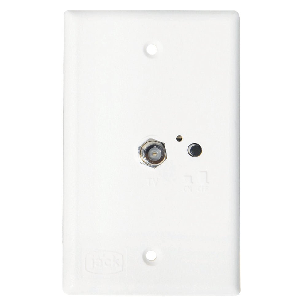 KING Jack PB1000 TV Antenna Power Injector Switch Plate - White - CW55560 - Avanquil