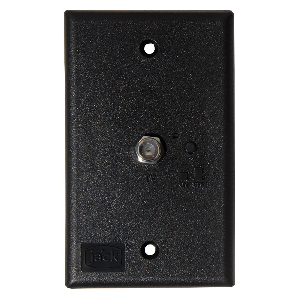 KING Jack PB1001 TV Antenna Power Injector Switch Plate - Black - CW55559 - Avanquil