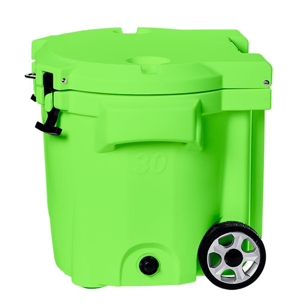 LAKA Coolers 30 Qt Cooler w/Telescoping Handle & Wheels - Lime Green - 1083 - CW96886 - Avanquil