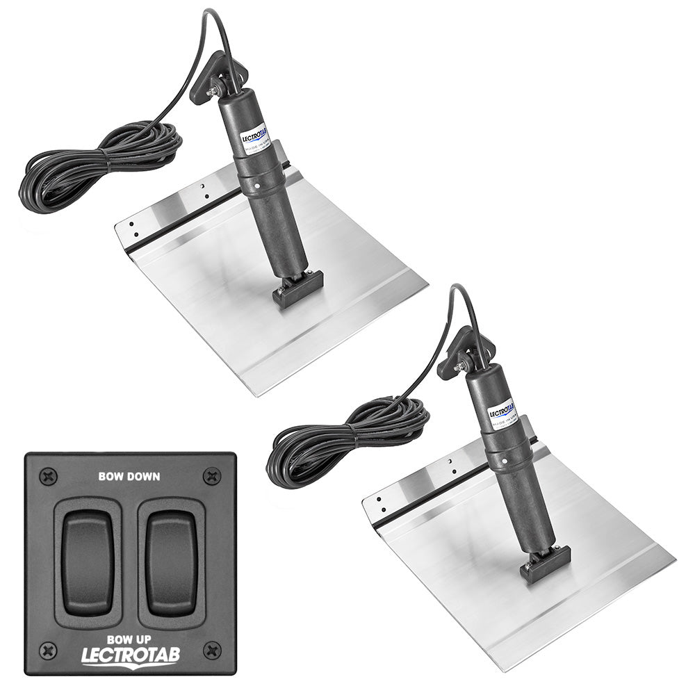 Lectrotab XKA Aluminum Alloy Trim Tab Kit w/Rocker Switch - 12 x 12 - XKAF12X12A - CW96300 - Avanquil