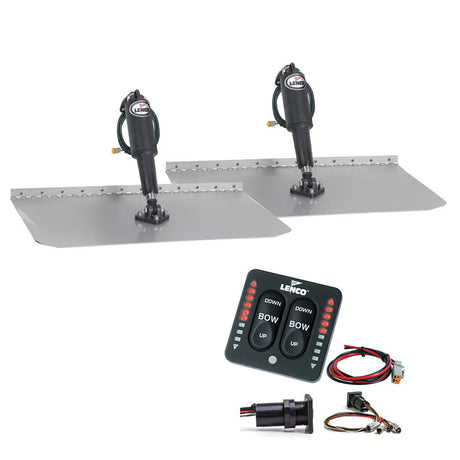 Lenco 12" x 30" Standard Trim Tab Kit w/LED Indicator Switch Kit 12V - TT12X30I - CW29334 - Avanquil