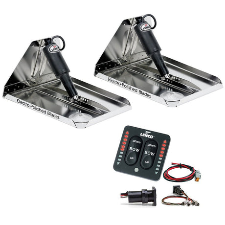 Lenco 18" x 14" Heavy Duty Performance Trim Tab Kit w/LED Indicator Switch Kit 12V - RT18X14HDI - CW29262 - Avanquil