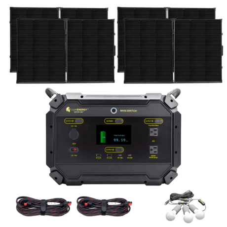 Lion Energy Safari ME + 100W Solar Panel Suitcases Complete Solar Generator Kit - LE-ME+50170163[4]+50170031[2]+50170084-1 - Avanquil