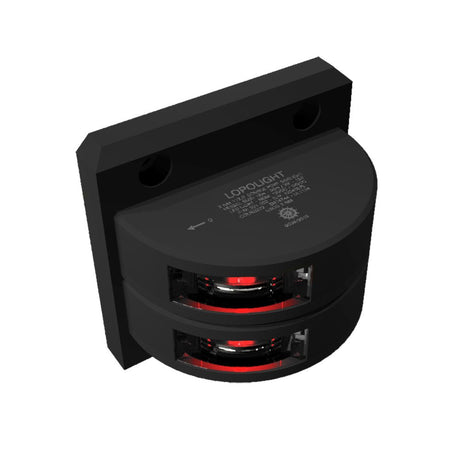 Lopolight Series 301-002 - Double Stacked Port Sidelight - 2NM - Vertical Mount - Red - Black Housing - 301-002ST-B - CW75927 - Avanquil
