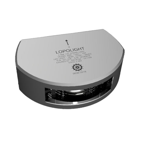 Lopolight Series 301-006 - Stern Light - 2NM - Vertical Mount - White - Silver Housing - 6M Cable - 301-006-6M - CW89102 - Avanquil