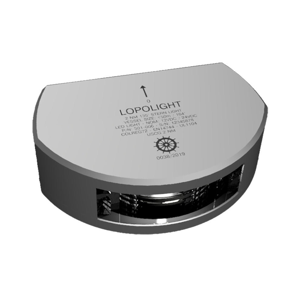 Lopolight Series 301-006 - Stern Light - 2NM - Vertical Mount - White - Silver Housing - 6M Cable - 301-006-6M - CW89102 - Avanquil