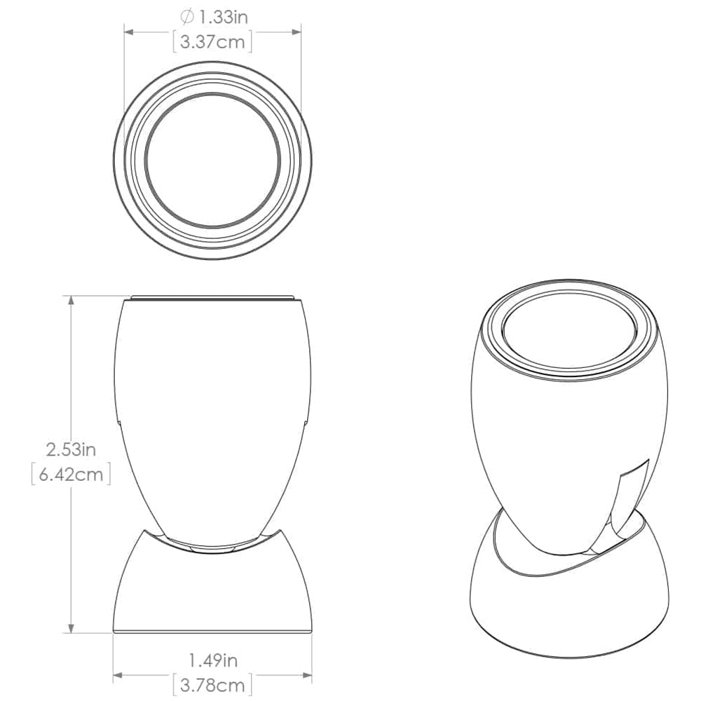 Lumitec GAI2 - General Area Illumination2 Light - Brushed Finish - Warm White Dimming - 111809 - CW46342 - Avanquil